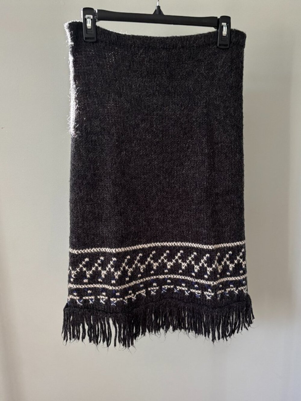 Free People Fair Isle Fringe Skirt Medium Like New